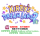 The Title Screen of Kirby's Dream Land 2 DX